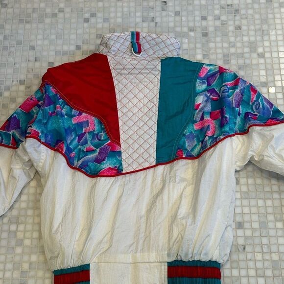 Vintage 80s 90s Cream White Two Piece Jumpsuit - Picture 5 of 16